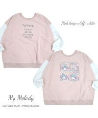 Sanrio characters/サンリオ Sanrio マイメロディ スウェット トレーナー サンリオ 起毛 2WAY オーバーサイズ 大きめ ゆったり バルーン袖 フリーサイズ レディース /505426393
