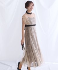 PourVous/プールヴー PourVous ロング&ノースリーブフォーマルラメチュールセレモニー結婚式パーティードレス ワンピース 20代 30代 40代/505429073