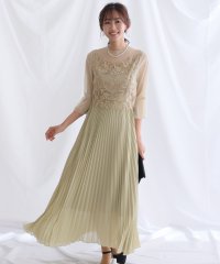 PourVous/プールヴー PourVous 結婚式パーティードレスラメチュールミモレ丈&七分袖セレモニーフォーマル ワンピース 20代 30代 40代/505429074