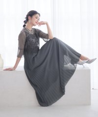 PourVous/プールヴー PourVous 結婚式パーティードレスラメチュールミモレ丈&七分袖セレモニーフォーマル ワンピース 20代 30代 40代/505429074