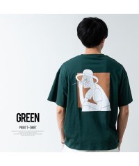  GENELESS/Tシャツ メンズ 半袖 プリント tシャツ オーバーサイズ 綿100 Uネック ゆったり 半袖tシャツ/505435631