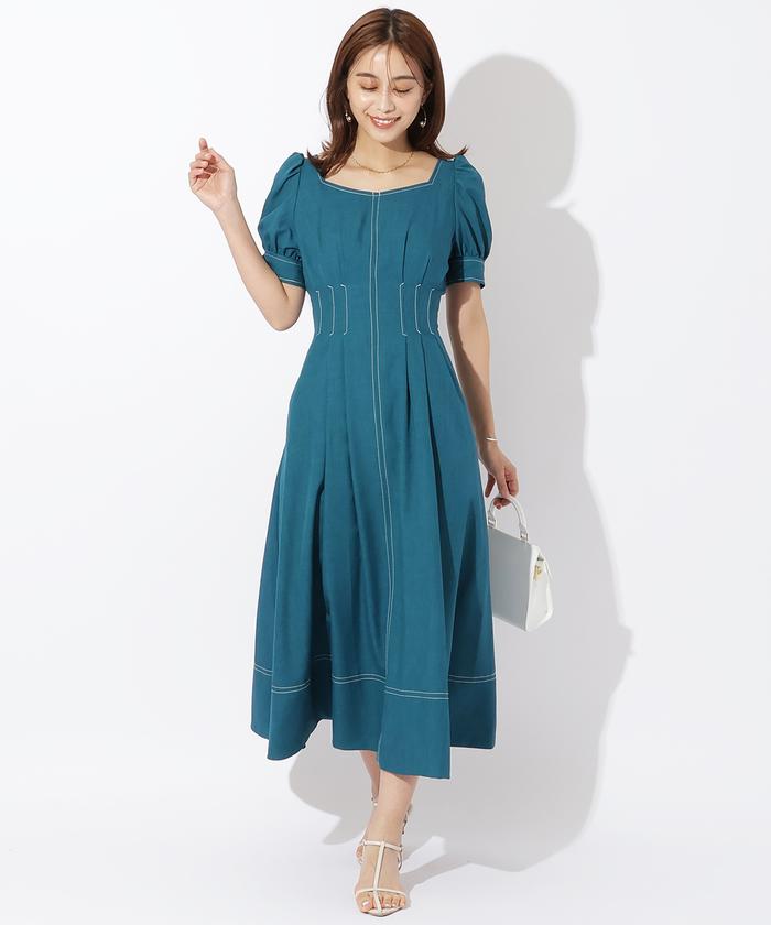 セール】配色ステッチ半袖ワンピース(505436360) | AND COUTURE