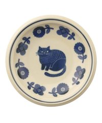 cinemacollection/ねこグッズ 中皿 プレート ネイビー デコレ 和食器 猫雑貨 グッズ /505437658