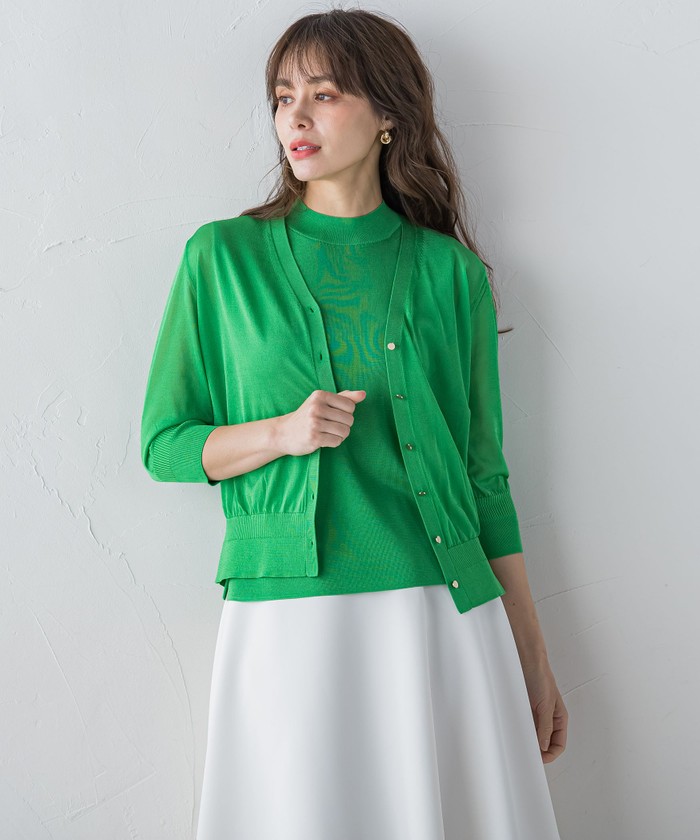 オプティミスティック 【美品❤︎】ビアッジョブルー サマーツイード