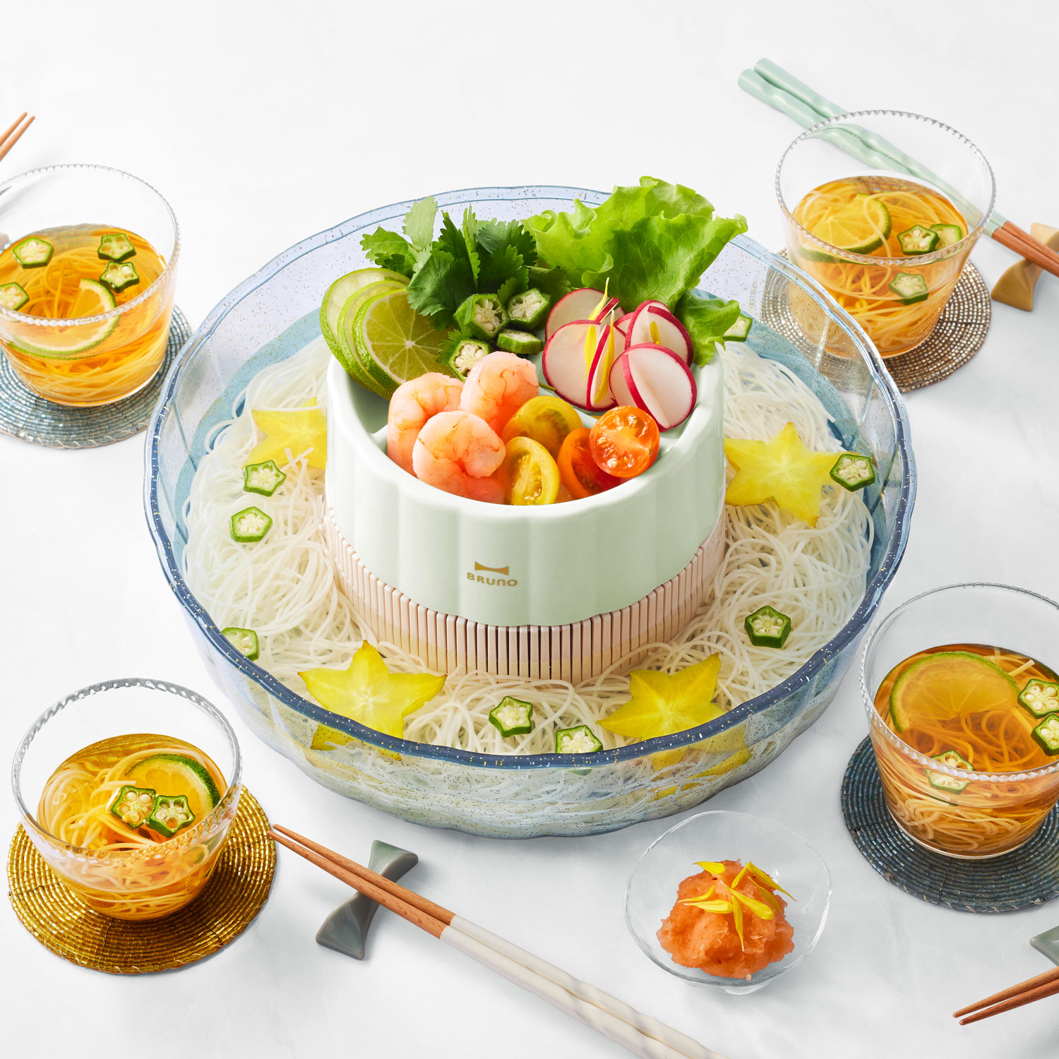 BRUNO流しそうめん器グランデ 電池式 そうめん流し器 流し