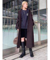 emmi atelier/【emmi atelier】ECO WOOLケープ付きロングコート/505438906