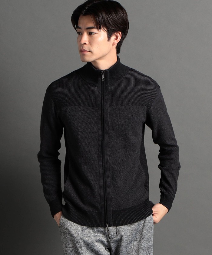 セール 30%OFF】12GGプレーティングカノコZIPカーディガン
