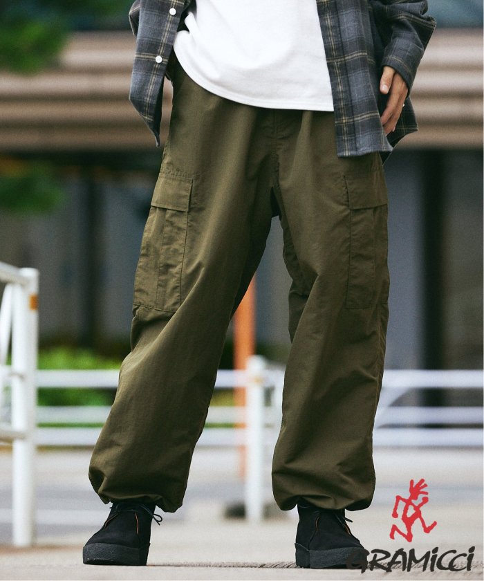 21cm股上グラミチ Cargo Pants カーゴパンツ クライミング L カーキ