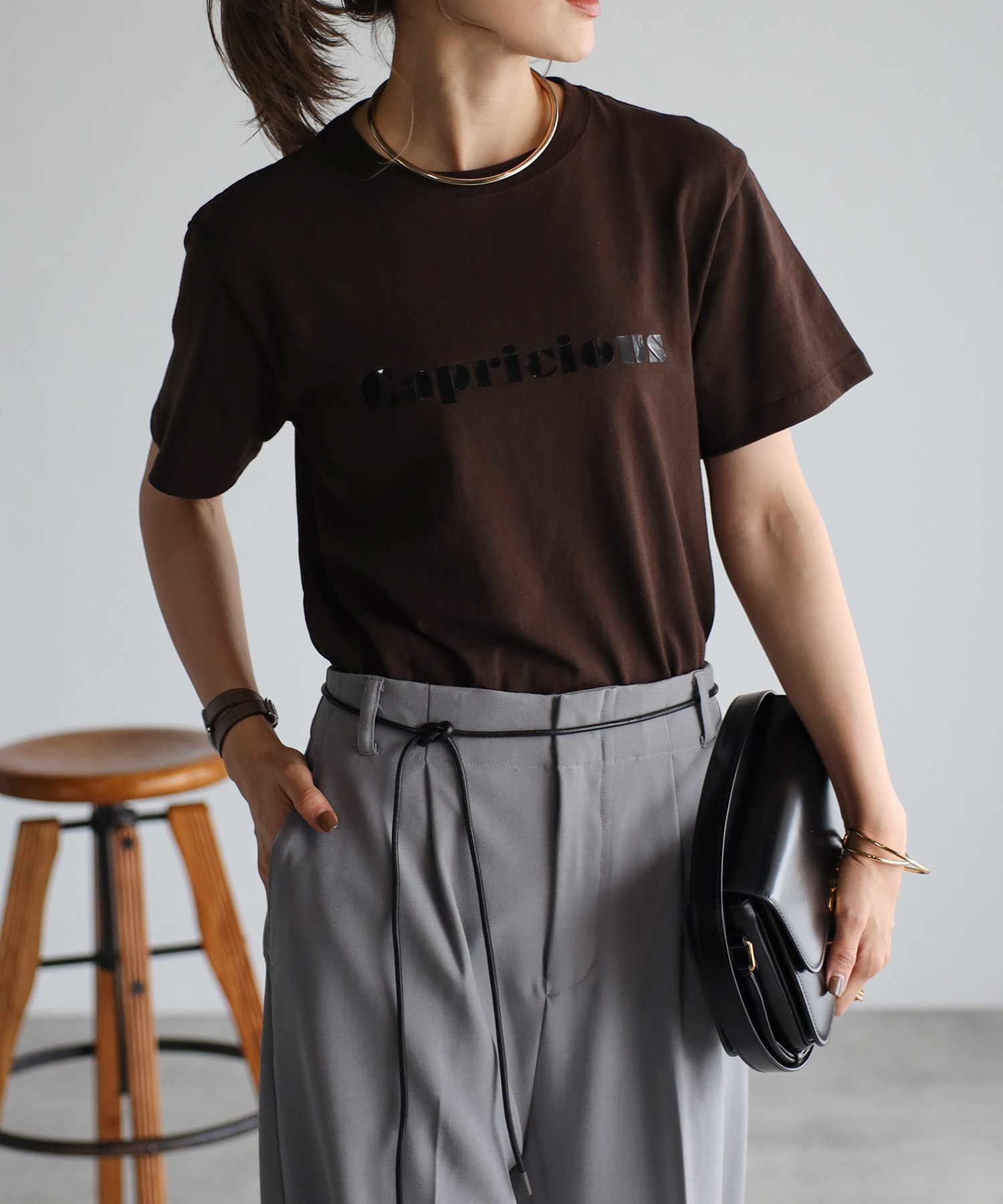 カホン　フレンチカントリー　1 CapriciousロゴTシャツ(505440921) | ボンジュールサガン