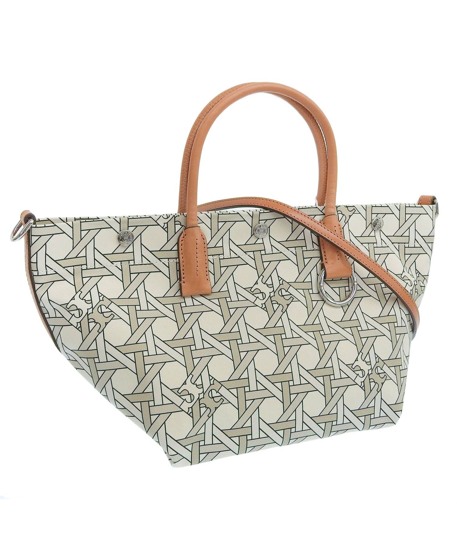 セール】TORY BURCH トリーバーチ CANVAS BASKET WEAVE SMALL TOTE