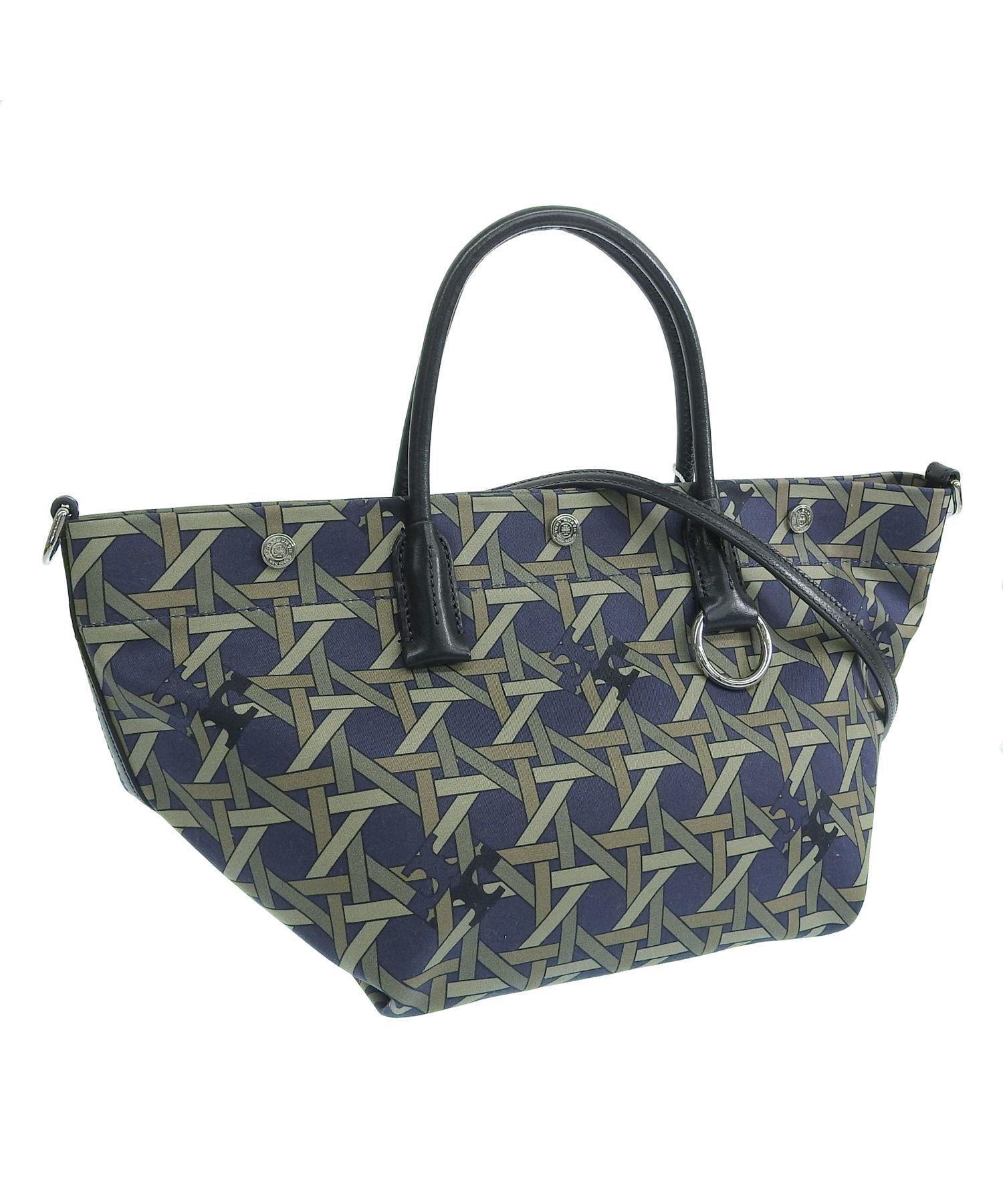 TORY BURCH トリーバーチ CANVAS BASKET WEAVE SMALL TOTE バスケット