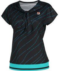 FILA（ZETT Ladies）/【テニス】メッセージプリント ボウタイ風 Tシャツ レディース/505443238