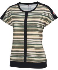 FILA（ZETT Ladies）/【テニス】フェイクボーダープリント ドロップショルダー Tシャツ レディース/505443249