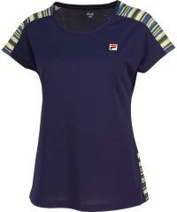 FILA（ZETT Ladies）/【テニス】フェイクボーダープリント ラグランTシャツ レディース/505443250