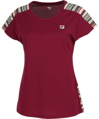 FILA（ZETT Ladies）/【テニス】フェイクボーダープリント ラグランTシャツ レディース/505443250