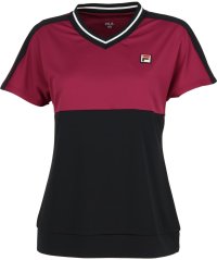 FILA（ZETT Ladies）/【テニス】ツートーン VネックTシャツ レディース/505443265