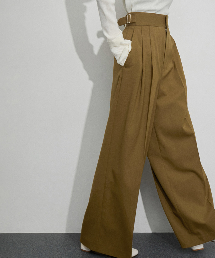 サステナブル】2タックワイドスラックス(505443305) | アダム エ ロペ