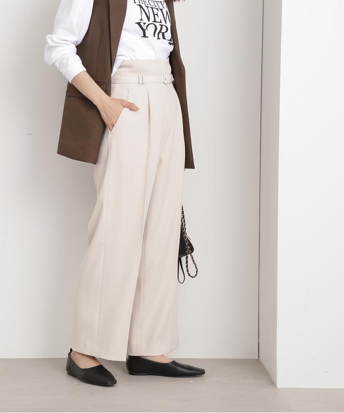 セール】ハイウエストベルト付ストレートパンツ《S Size Line