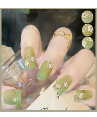 shoppinggo/ショッピングゴー shoppinggo ネイルチップ ショート ネイルアートはな 可愛い アートチップ デコチップ オーバル【返品不可商品】/505445975