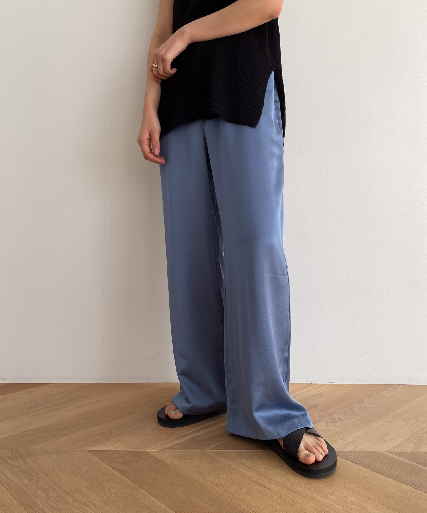 【タグ付き】CANAL JEAN sommer ダブルウエストイージーパンツ CANAL JEAN（キャナルジーン）の「OUVIR(オヴィル) ダブル