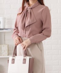 Lace Ladies/レースレディース Lace Ladies ボウタイ付きパールシフォンブラウス/505444737
