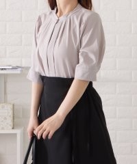Lace Ladies/レースレディース Lace Ladies 2WAYネック半袖タックブラウス/505444740
