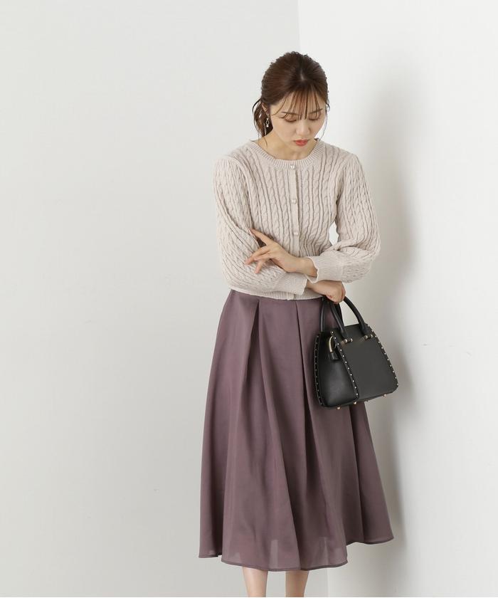 セール 50%OFF】《EDIT COLOGNE》シアータックフレアスカート