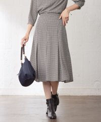 J.PRESS LADIES（LARGE SIZE）/【洗える】チェックプリント タック スカート/505450980