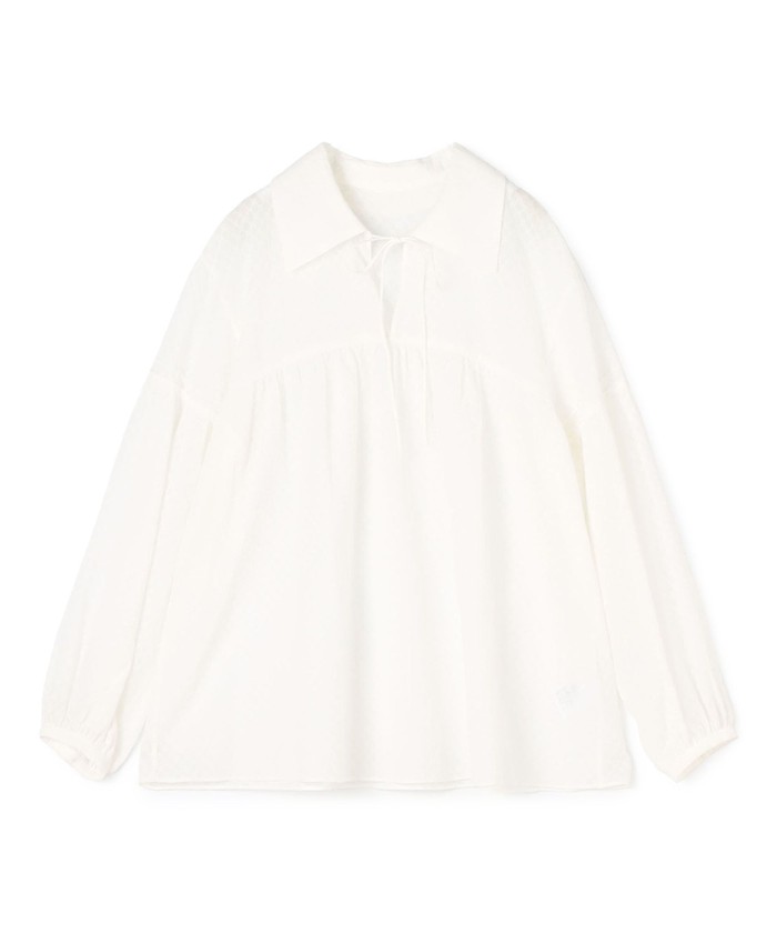 セール 40%OFF】コットンガーゼエンブロイダリー シャツカラー セール 40%OFF】コットンガーゼエンブロイダリー シャツカラー