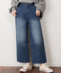 atONE/デニムワイドストレートパンツ デニム パンツ ワイドパンツ ストレートパンツ ジーンズ レディース M L LL 3L 4L 春夏秋冬楽ちん 大きいサイズ 体型/504013107