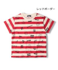 moujonjon/【子供服】 moujonjon (ムージョンジョン) 日本製ボーダー・チェック総柄Ｔシャツ 90cm～120cm M30863/505452442