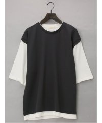 TAKA-Q/クウ/KU さまになる ベストレイヤード風Tシャツ 半袖 メンズ Tシャツ カットソー カジュアル インナー ビジネス ギフト プレゼント/505452969