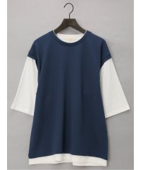 TAKA-Q/クウ/KU さまになる ベストレイヤード風Tシャツ 半袖 メンズ Tシャツ カットソー カジュアル インナー ビジネス ギフト プレゼント/505452969