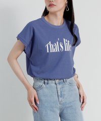 Fizz/クールタッチスラブ　英字ロゴプリント裾ラウンドTシャツ　接触冷感　サイドスリット　チュニック/505452952