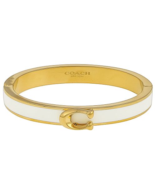 新品 コーチ バンクル 試着のみです。 Brandol / COACH コーチ バングル ペグド シグネチャー ヒンジド