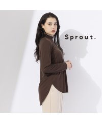 Liliane Burty/【Sprout.】リヨセルハーフミラノリブ　ハイネックTシャツ/505456016