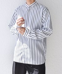 SHIPS any MEN/SHIPS any: ストライプ / ソリッド リラックス バンドカラー シャツ 24SS◇/505456189