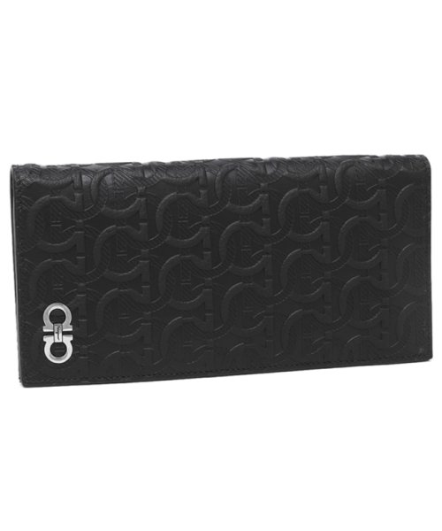 フェラガモ 長財布 トラベル ブラック メンズ FERRAGAMO 661070 753607 