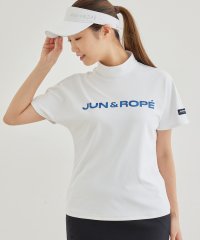 JUN and ROPE/【UV】【接触冷感】リブモック4分袖ロゴゆるトップス/505456403