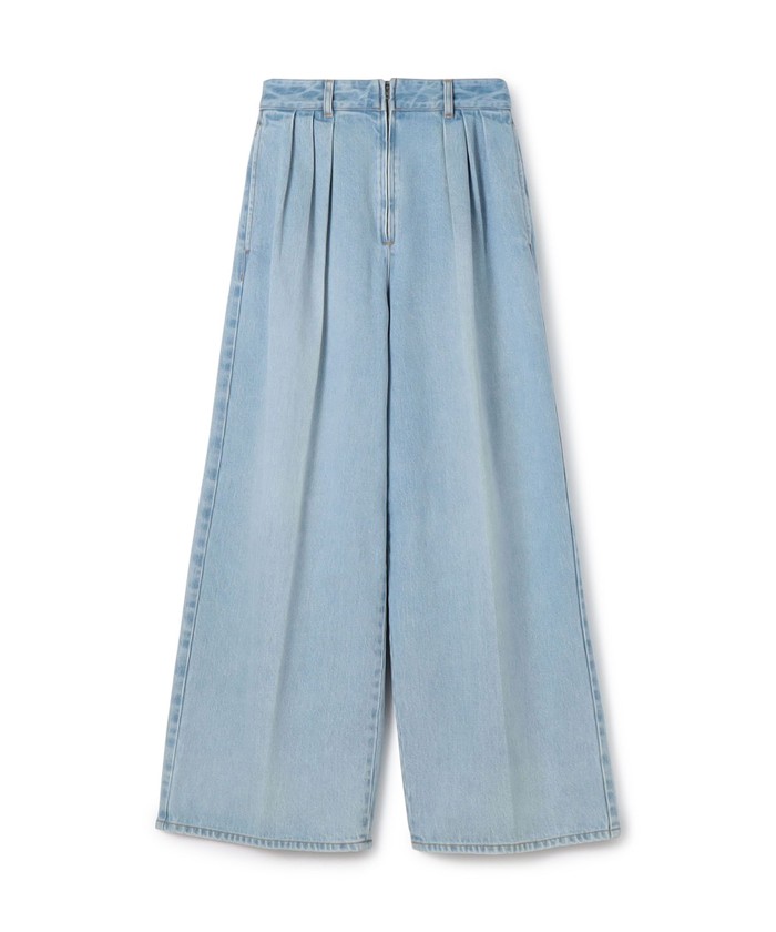 セール 40%OFF】コットンデニム タックワイドパンツ(505456908 セール 40%OFF】コットンデニム タックワイドパンツ(505456908