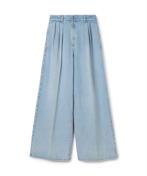 セール 40%OFF】コットンデニム タックワイドパンツ(505456908 