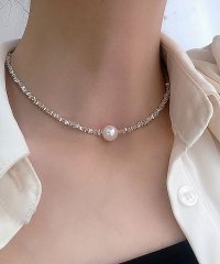 shoppinggo/ショッピングゴー shoppinggo パールネックレス チョーカー フェイクパール ボリューム アクセサリー おしゃれ デイリー カジュアル 調節できる/505458205