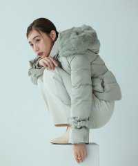 RUIRUE BOUTIQUE/ラビットファーフードショートダウンジャケット/505379131