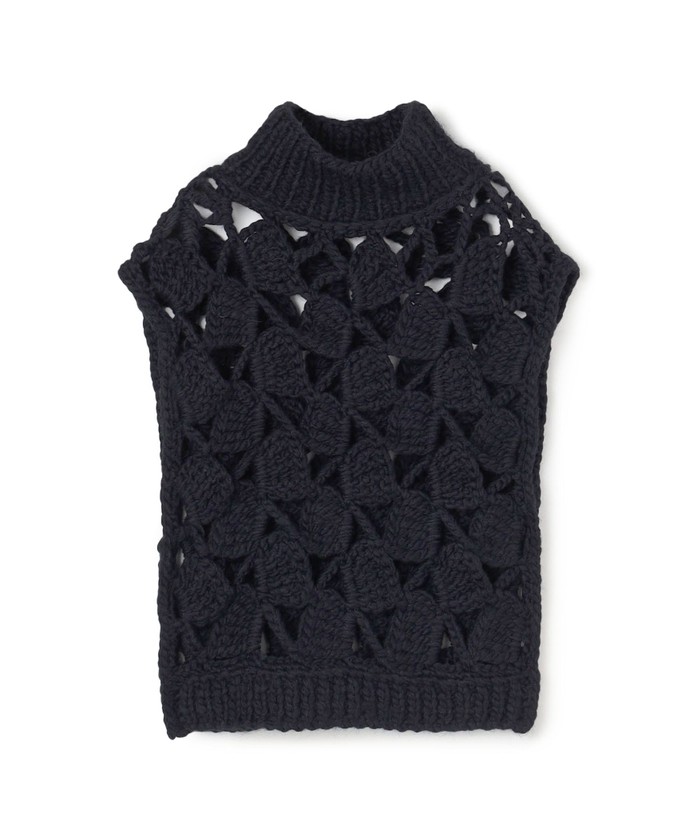 MACPHEE - MACPHEE ハンドクロシェ　ハイネックベスト セール 40%OFF】ハンドクロシェ ハイネックベスト(505459285