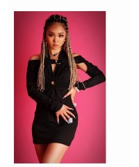 bombshell/ボムシェル bombshell ワンピース 黒 タイト sexy アームカバー エロい ストレッチ 夜遊び ミニ ストレッチ ダンサー Bbomb/505455996
