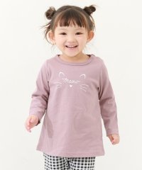 devirock/デビラボ プリント長袖チュニック 子供服 キッズ 女の子 トップス 長袖Tシャツ ロンT 綿100%/505459069