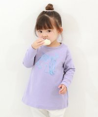 devirock/デビラボ プリント長袖チュニック 子供服 キッズ 女の子 トップス 長袖Tシャツ ロンT 綿100%/505459069