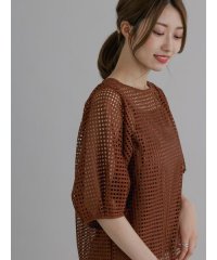 Te chichi/メッシュレースブラウス/505460067