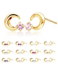 JEWELRY SELECTION/[ララクリスティー] LARA Christie レディース ピアス ムーン 6月 誕生石 ムーンストーン ゴールド K18 le102－0001－yg－06/505460887