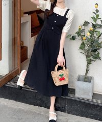 Dewlily/ジャンパースカート風ワンピース 韓国ファッション 10代 20代 30代 可愛い ナチュラル 女性らしい 重ね着風 ドッキングワンピース/505462954